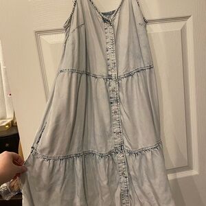 GAP Light Blue Button-Down Dress